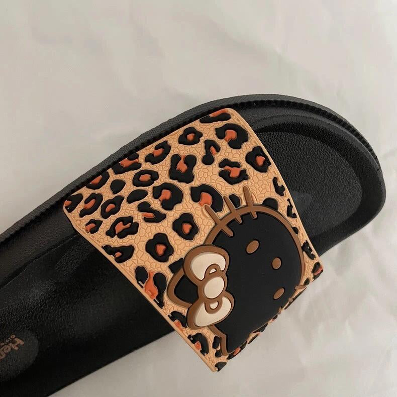 Hello Kitty Leopard Print Slides