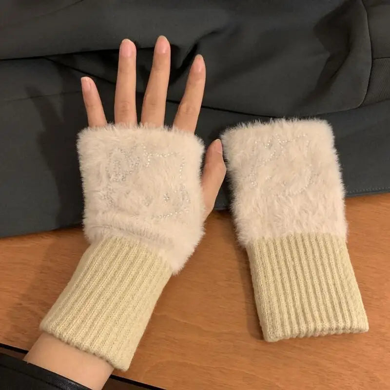 Hello Kitty Half Finger Gloves