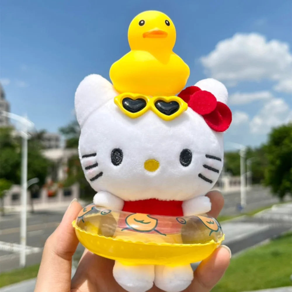 Hello Kitty Swimming Pool Plush Keychain