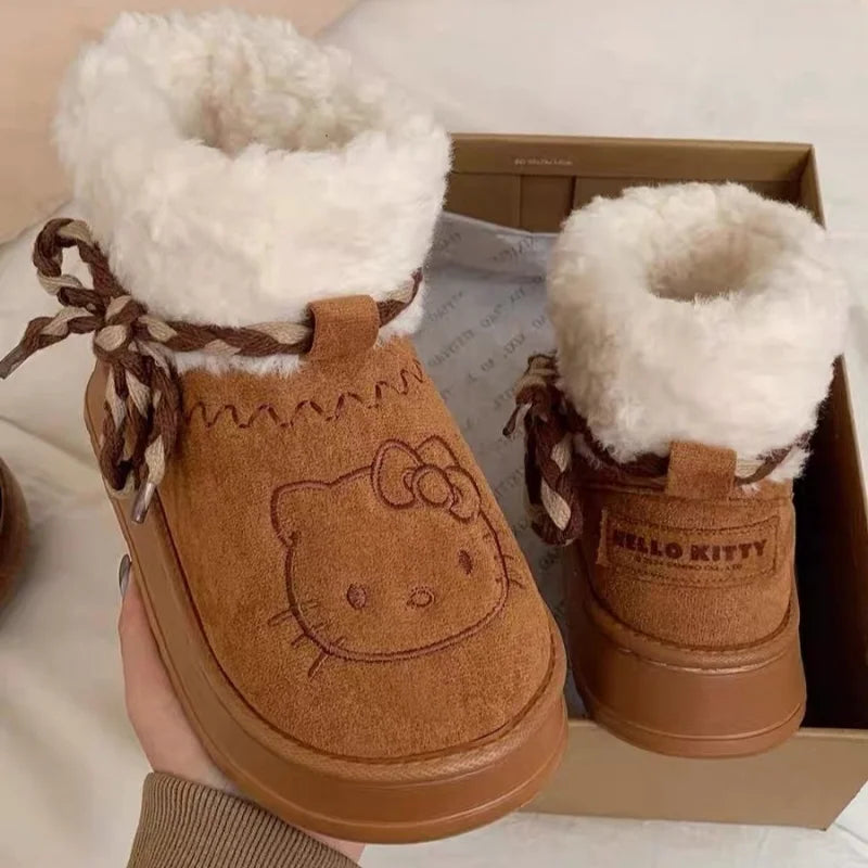 Hello Kitty Cute Fur Winter Snow Boots