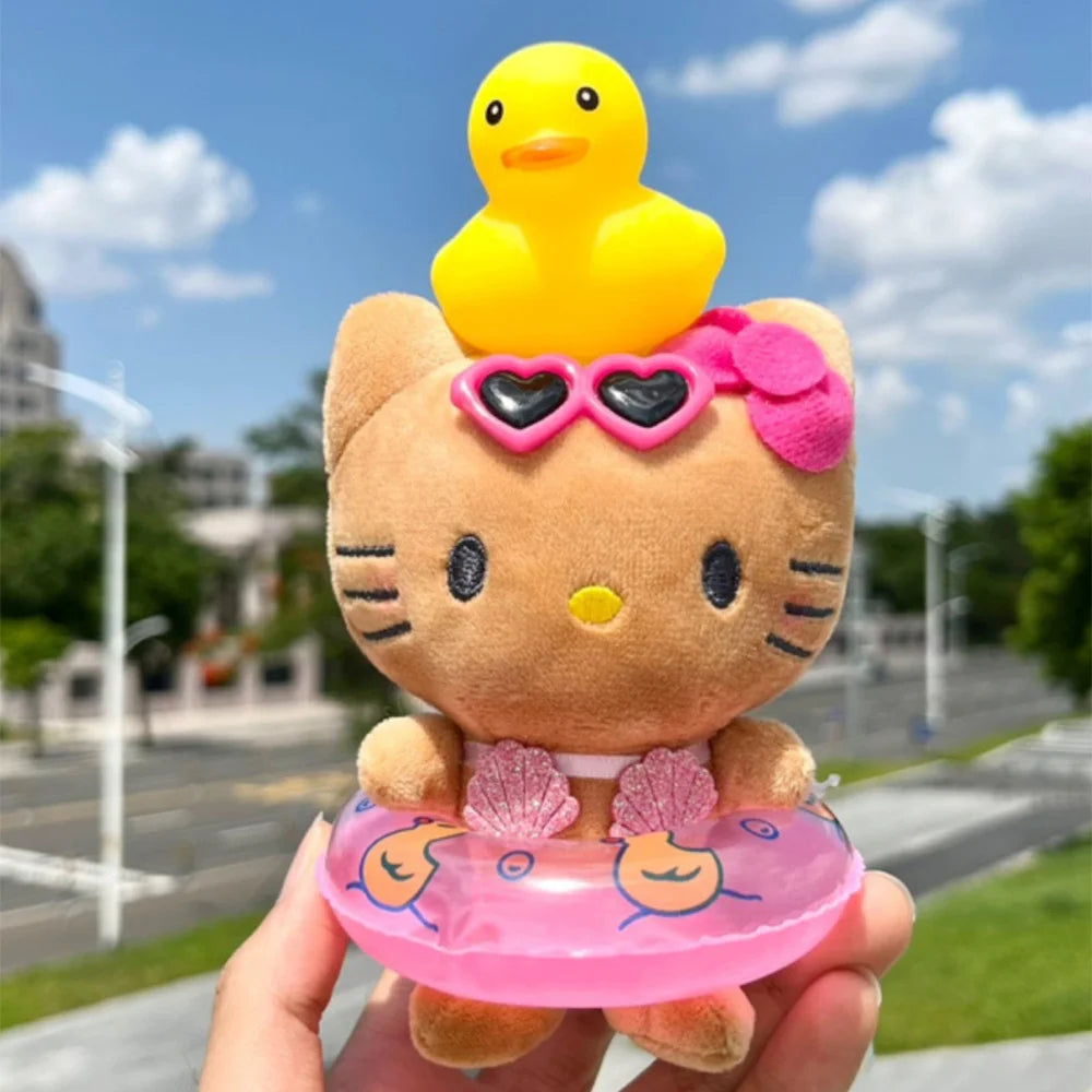 Hello Kitty Swimming Pool Plush Keychain