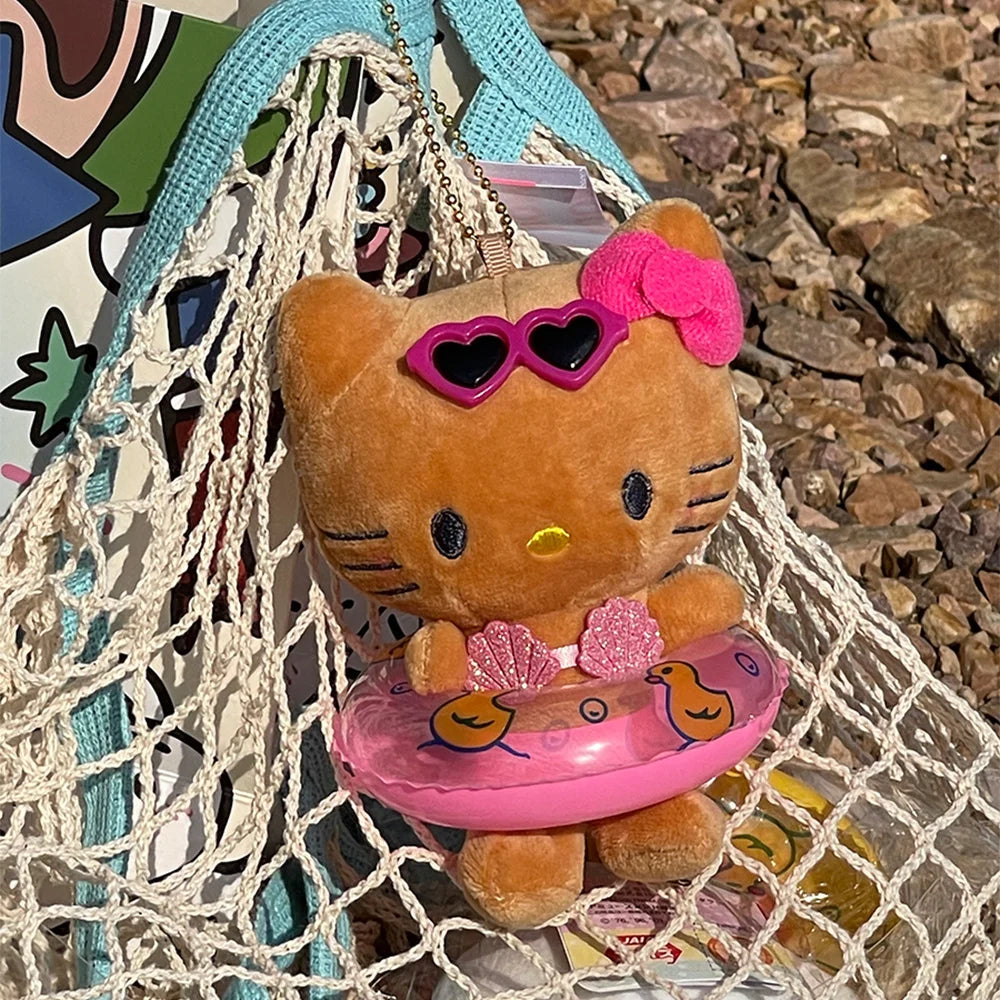 Hello Kitty Swimming Pool Plush Keychain