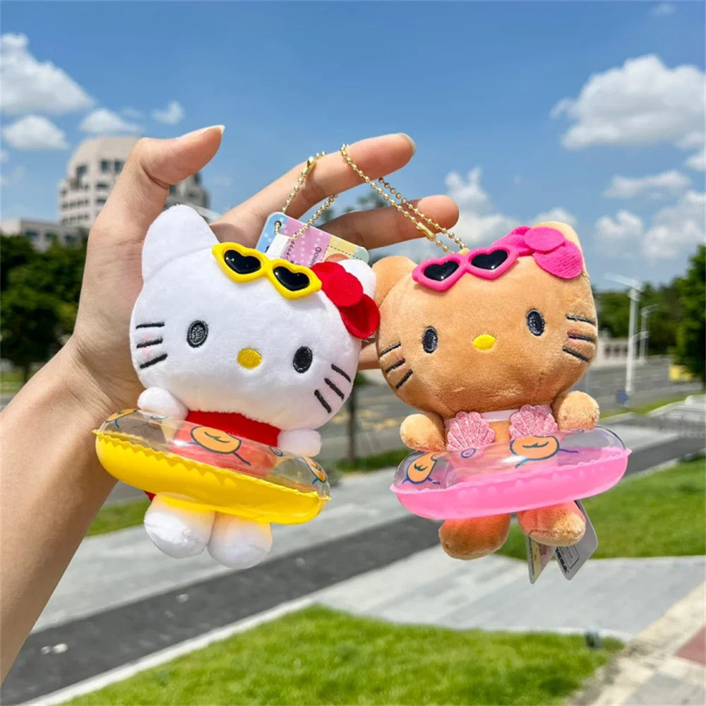 Hello Kitty Swimming Pool Plush Keychain