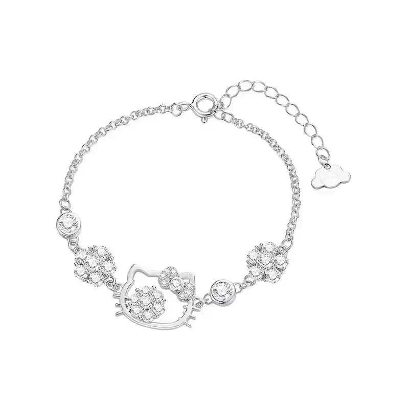 Hello Kitty Silver Crystal Bracelet