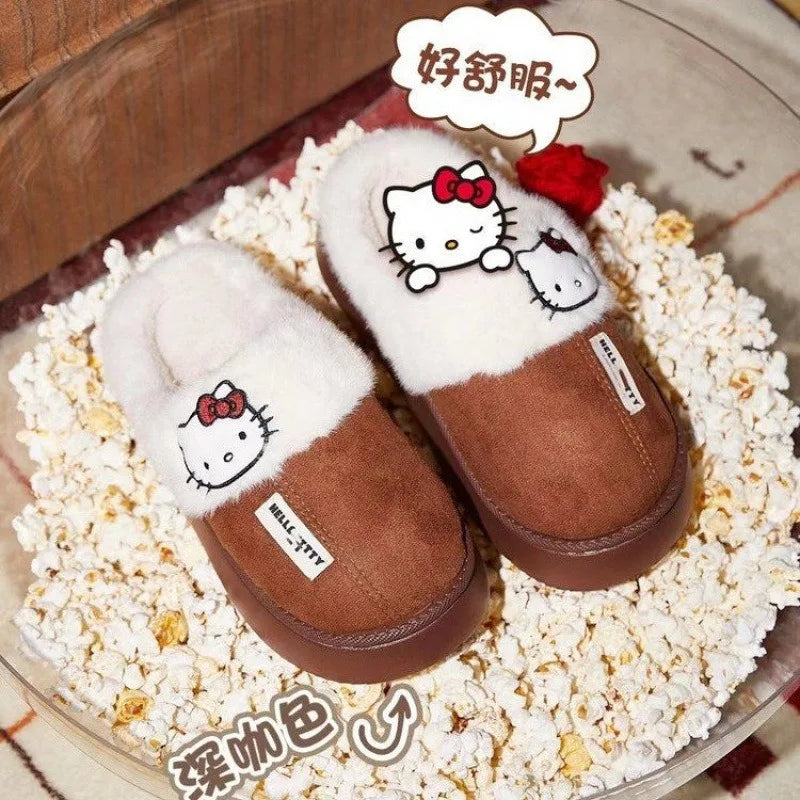 Hello Kitty Fluffy Winter House Shoes Indoor and Outdoor