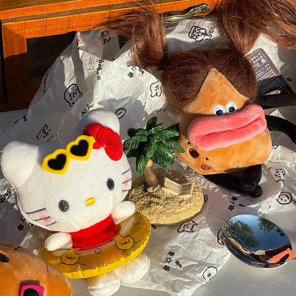 Hello Kitty Swimming Pool Plush Keychain