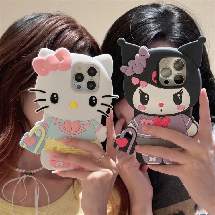 Hello Kitty & Kuromi 3D iPhone Case
