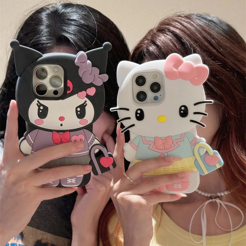 Hello Kitty & Kuromi 3D iPhone Case