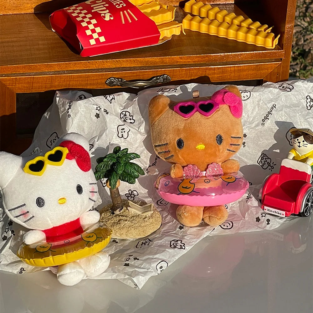 Hello Kitty Swimming Pool Plush Keychain