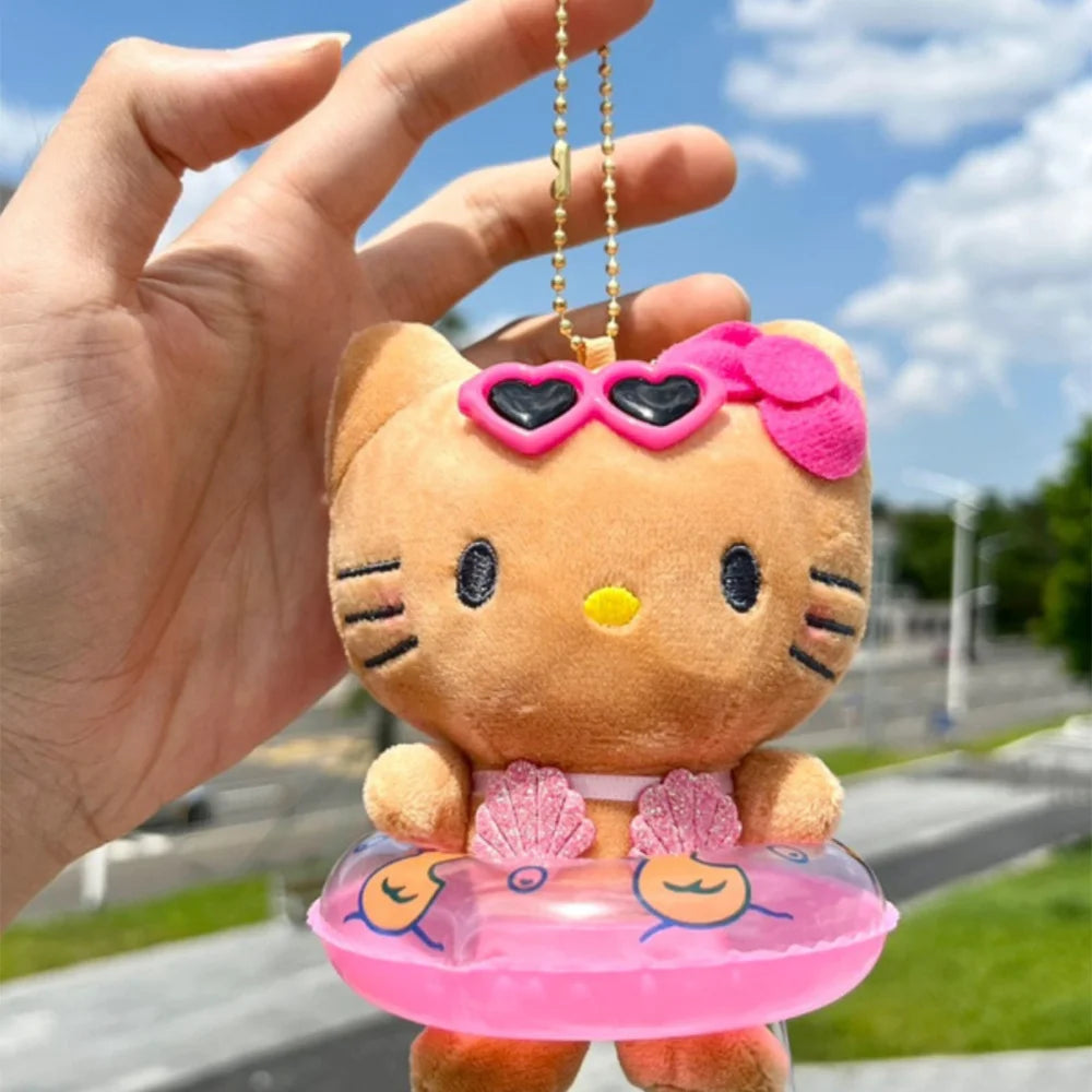 Hello Kitty Swimming Pool Plush Keychain