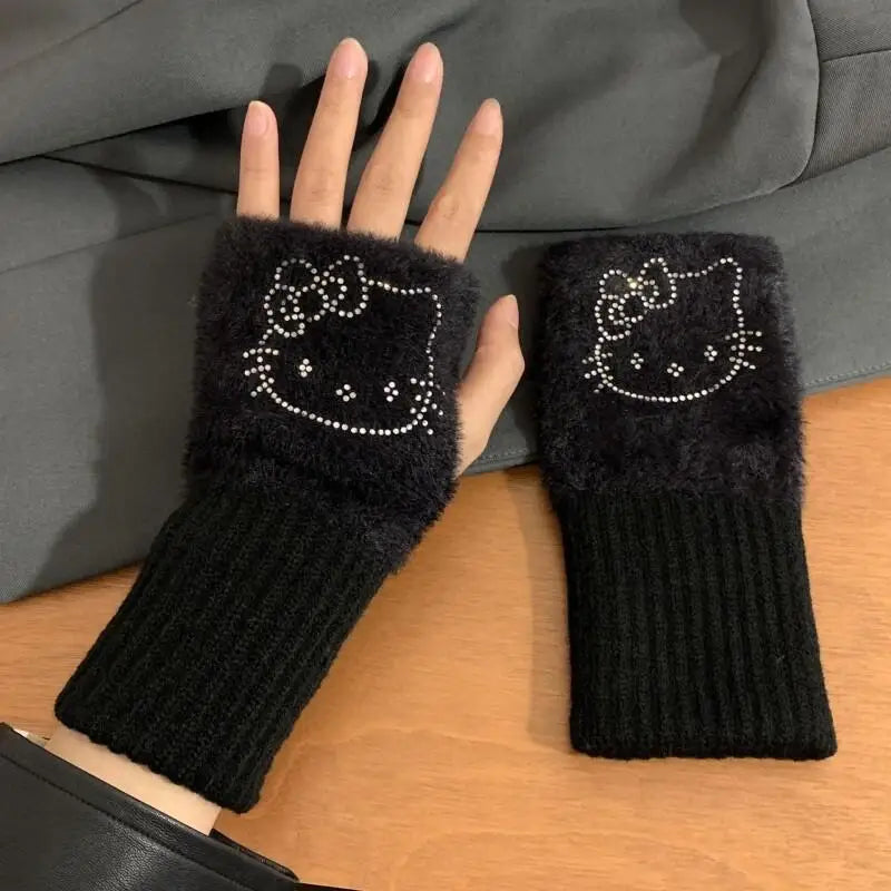 Hello Kitty Half Finger Gloves