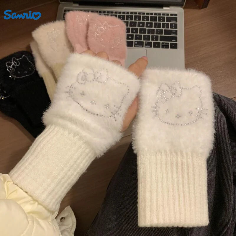 Hello Kitty Half Finger Gloves