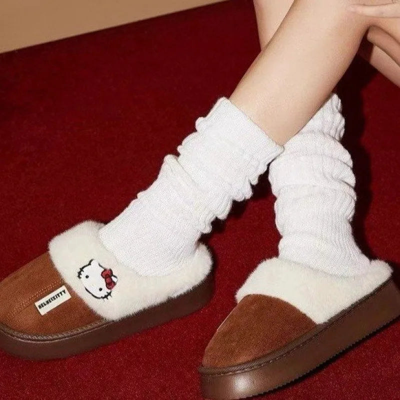 Hello Kitty Fluffy Winter House Shoes Indoor and Outdoor