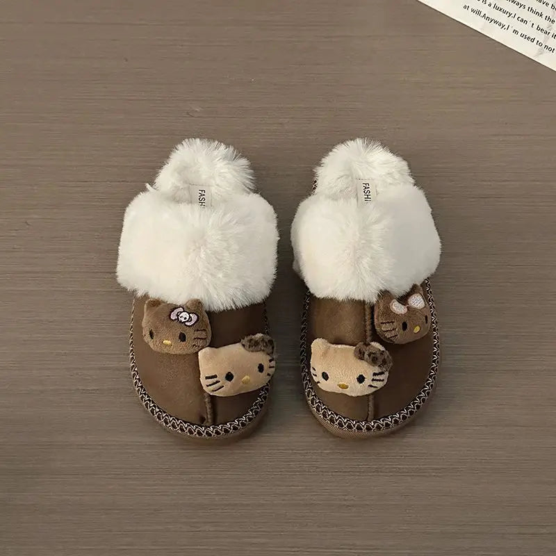 Hello Kitty Fluffy Winter House Shoes Indoor and Outdoor