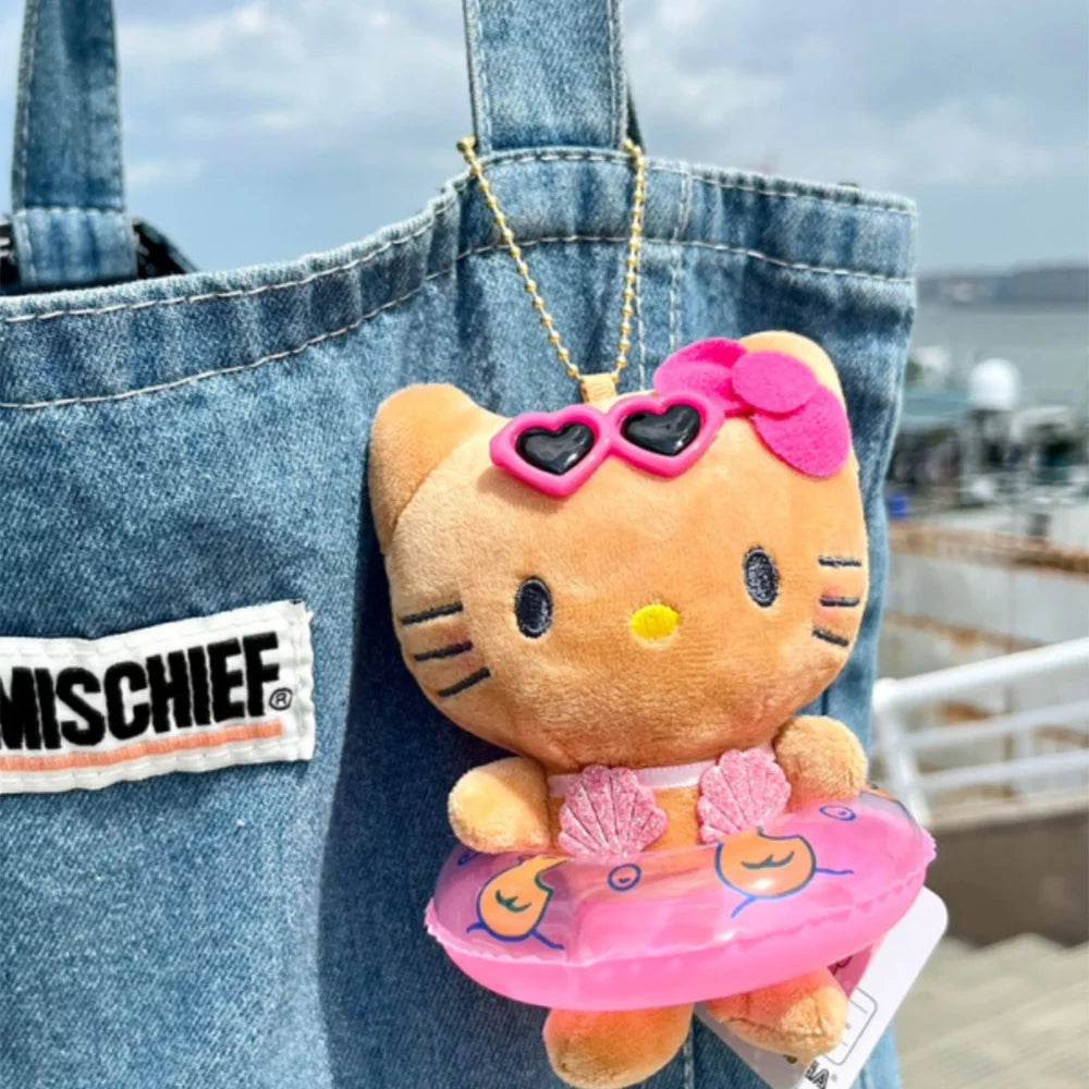 Hello Kitty Swimming Pool Plush Keychain