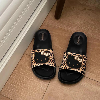 Hello Kitty Leopard Print Slides