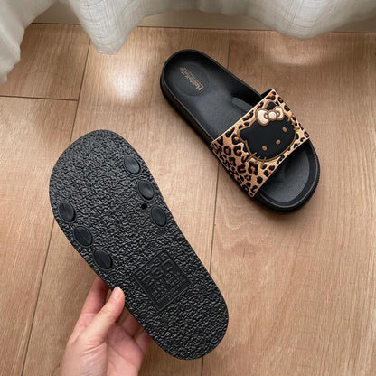 Hello Kitty Leopard Print Slides