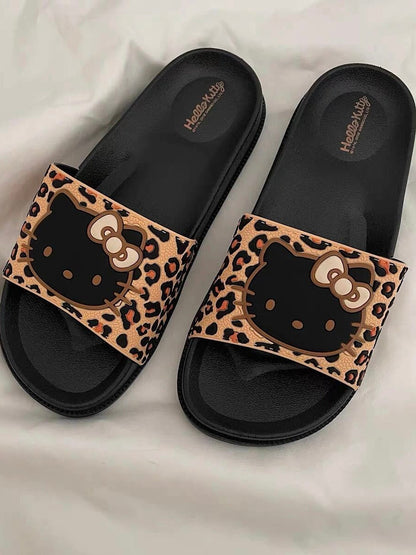 Hello Kitty Leopard Print Slides