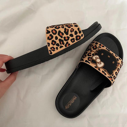 Hello Kitty Leopard Print Slides
