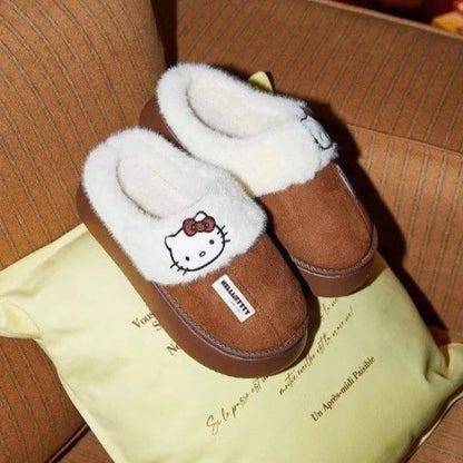 Hello Kitty Fluffy Winter House Shoes Indoor and Outdoor