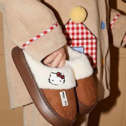 Hello Kitty Fluffy Winter House Shoes Indoor and Outdoor