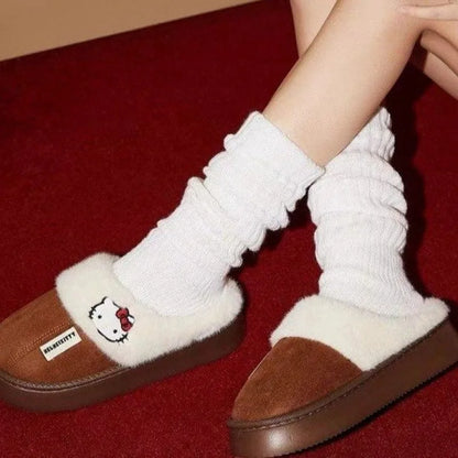 Hello Kitty Fluffy Winter House Shoes Indoor and Outdoor